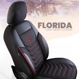 Navlake za autosjedalice za Seat Cordoba (II) 2002-2010 FLORIDA_Crno i crveno 2+3