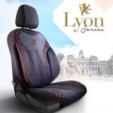 Navlake za autosjedalice za Citroen Berlingo (II) 2008-2018 LYON_Crvena 2+3