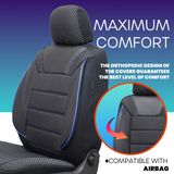 Navlake za autosjedalice za Seat Cordoba (I)  1993-2002 PALERMO_Crno i plavo 2+3