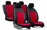 Auto navlake za Dacia Logan (I) 2004-2012 Exclusive Alcantara - Crvena 2+3