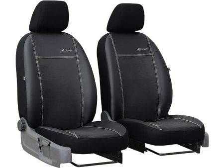 Auto navlake za Dacia Logan (II) 2012-2020 Exclusive Alcantara - crno 1+1, ispred