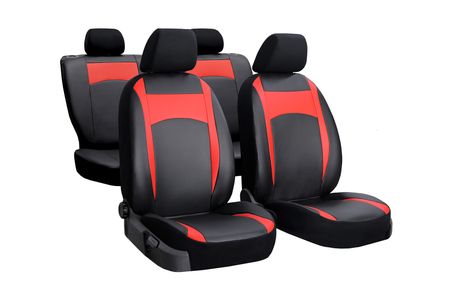 Navlake za autosjedalice za Kia Cee’d (II) 2012-2018 Design Leather crvena 2+3