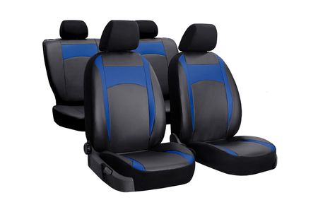 Navlake za autosjedalice za Kia Rio (III) 2011-2016 Design Leather plava 2+3