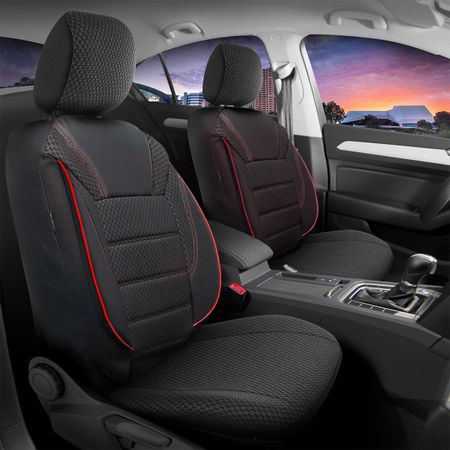 Navlake za autosjedalice za Seat Arona 2017-up PALERMO_Crno i crveno 2+3