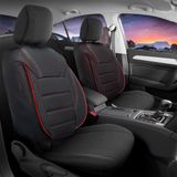 Navlake za autosjedalice za Seat Ateca 2016-up PALERMO_Crno i crveno 2+3