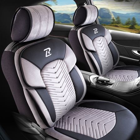 Navlake za autosjedalice za Volkswagen Caddy (IV) 2015-2020 DUBAI_Siva 2+3